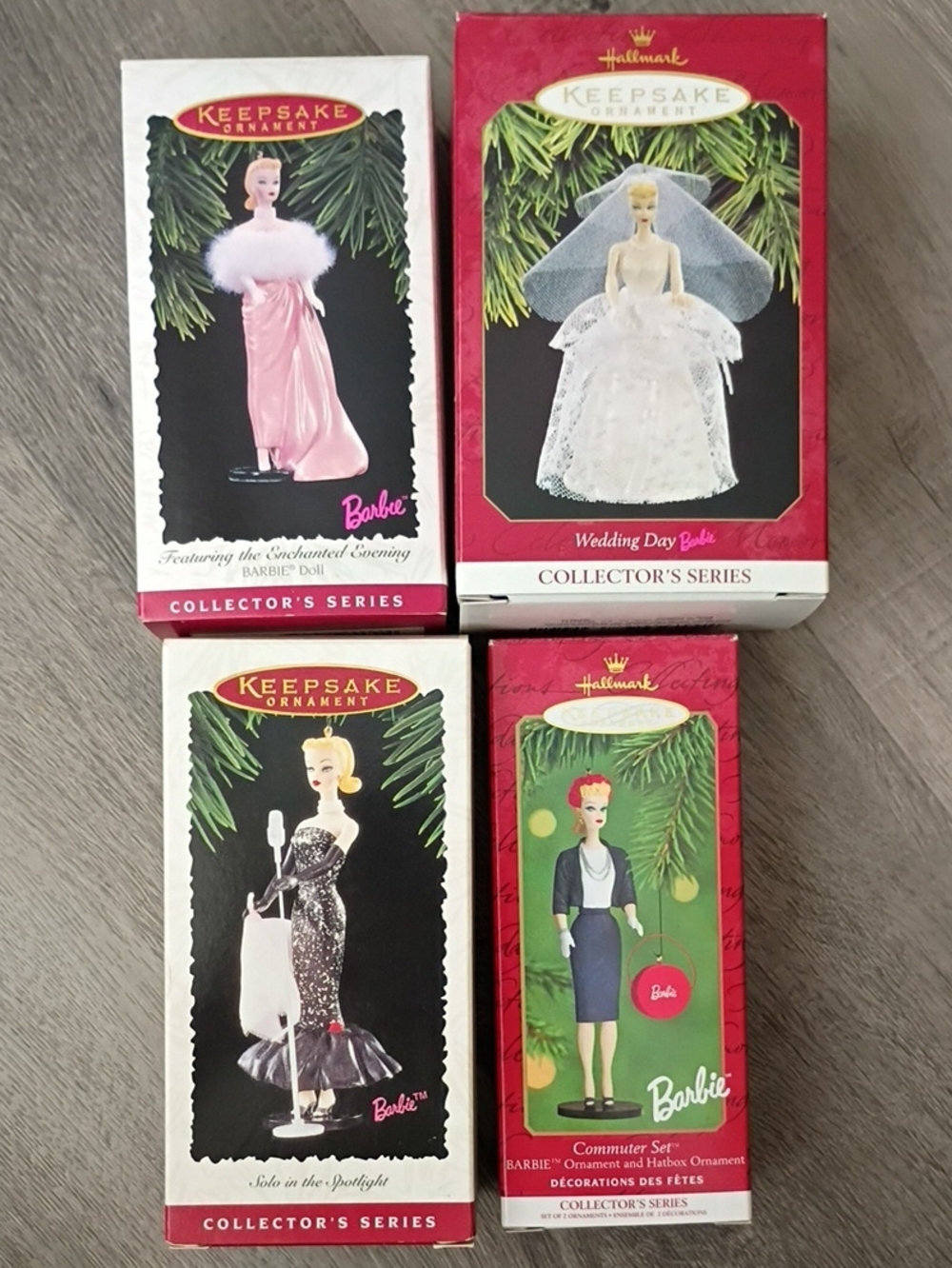 Four Hallmark Barbie Ornaments